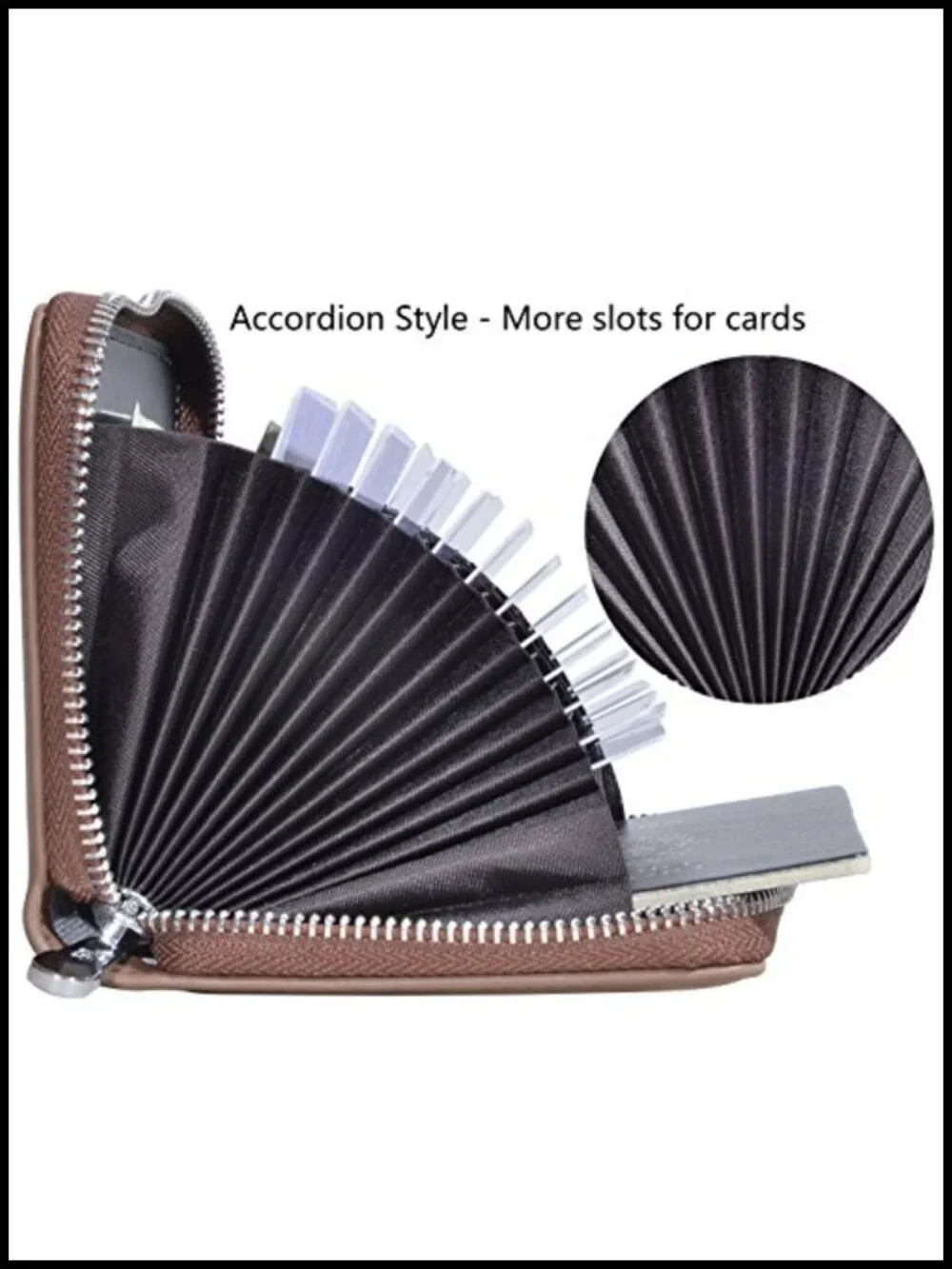 Genuine Leather RFID Blocking Passport Wallet Card Holder Case, 24 Slots,